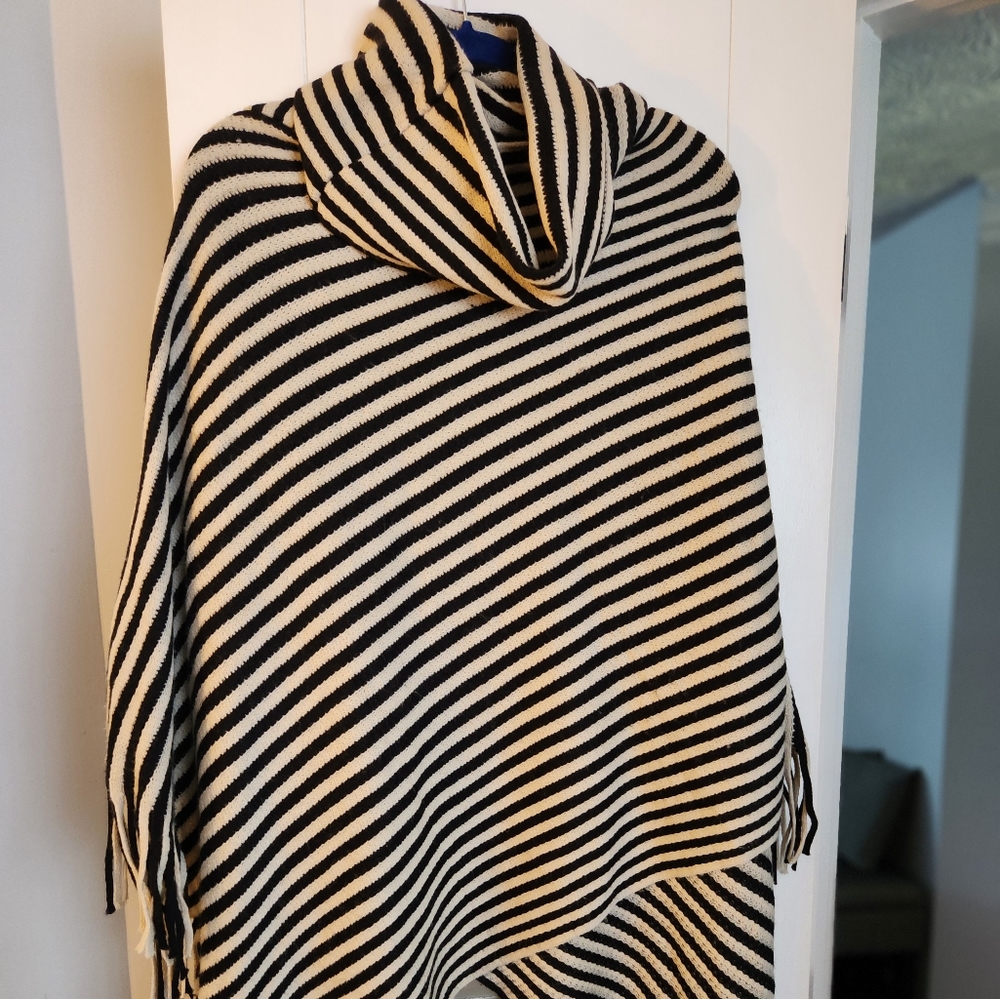 Cowl neck poncho
